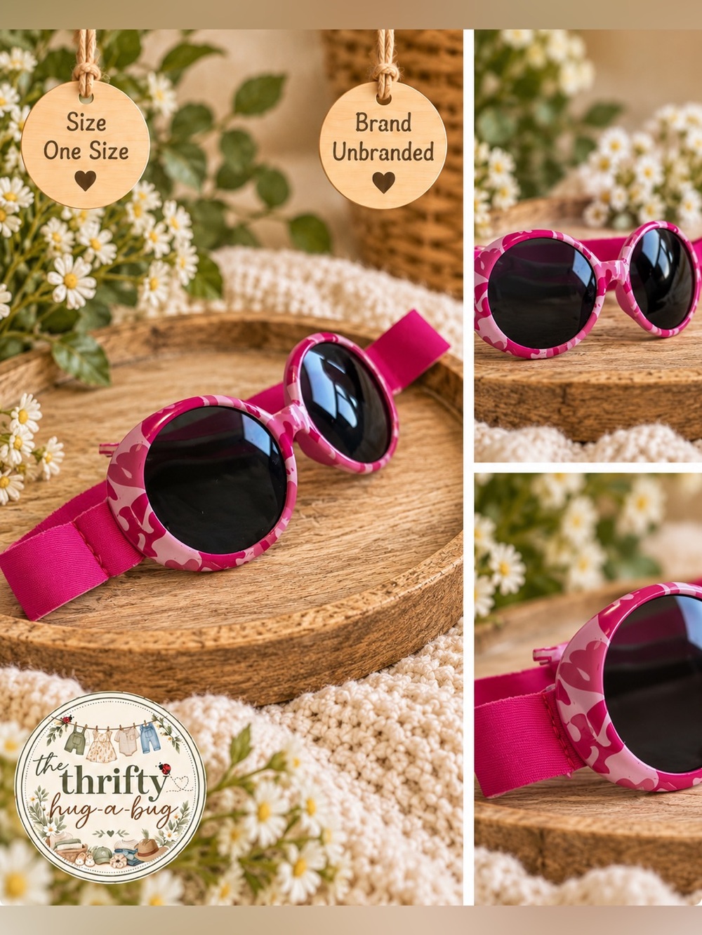 Pink Baby/Toddler Sunglasses with Adjustable Strap